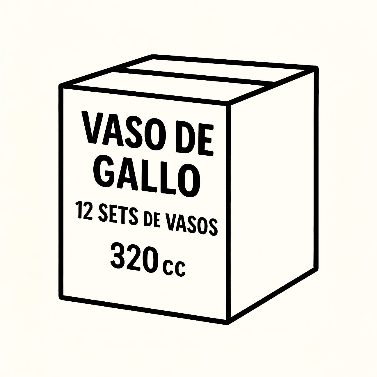72 Vasos de Gallo Clásico - Master Pack
